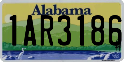 AL license plate 1AR3186