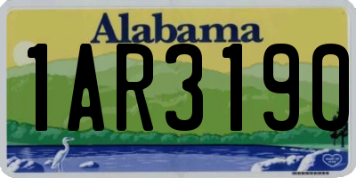 AL license plate 1AR3190