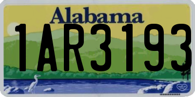 AL license plate 1AR3193