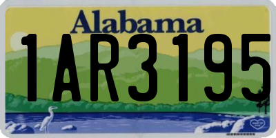 AL license plate 1AR3195