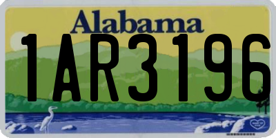 AL license plate 1AR3196