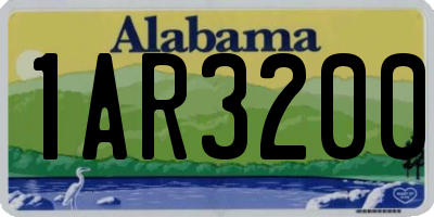 AL license plate 1AR3200