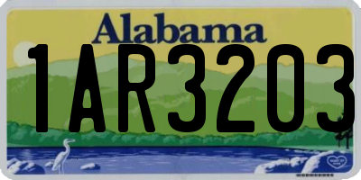 AL license plate 1AR3203