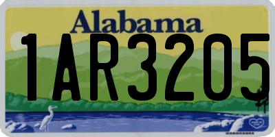 AL license plate 1AR3205