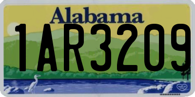 AL license plate 1AR3209