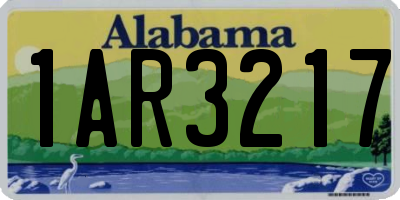 AL license plate 1AR3217