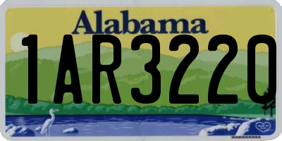 AL license plate 1AR3220
