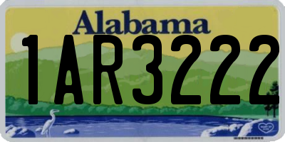 AL license plate 1AR3222