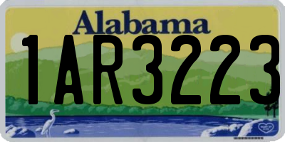 AL license plate 1AR3223