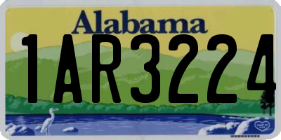 AL license plate 1AR3224