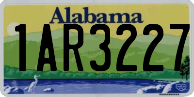 AL license plate 1AR3227