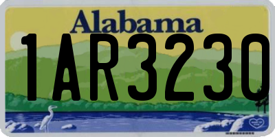 AL license plate 1AR3230