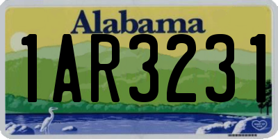 AL license plate 1AR3231
