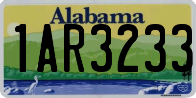 AL license plate 1AR3233
