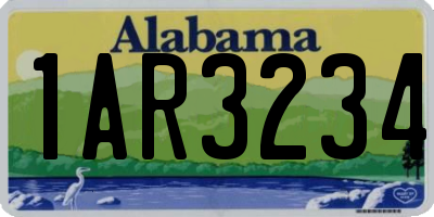 AL license plate 1AR3234