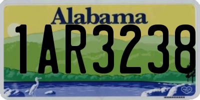 AL license plate 1AR3238