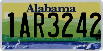 AL license plate 1AR3242