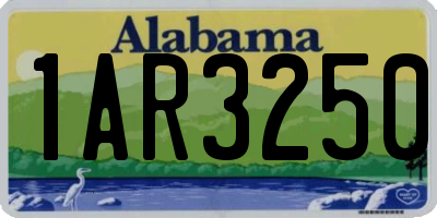 AL license plate 1AR3250
