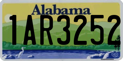 AL license plate 1AR3252
