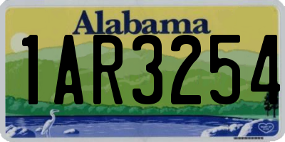 AL license plate 1AR3254