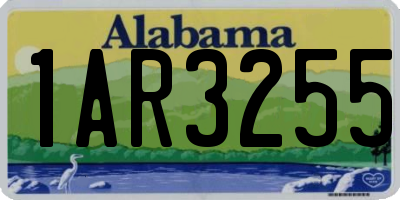 AL license plate 1AR3255