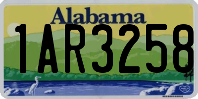AL license plate 1AR3258