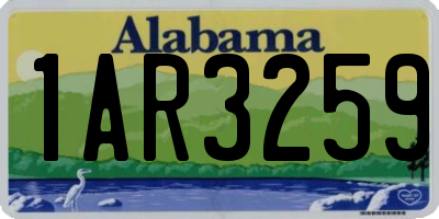 AL license plate 1AR3259
