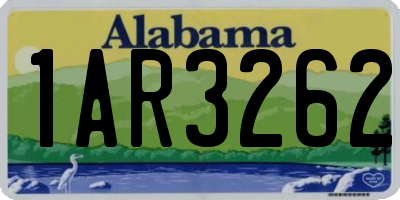 AL license plate 1AR3262