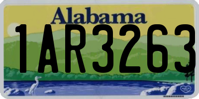 AL license plate 1AR3263