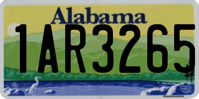 AL license plate 1AR3265