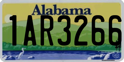AL license plate 1AR3266