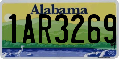 AL license plate 1AR3269