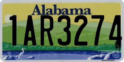 AL license plate 1AR3274