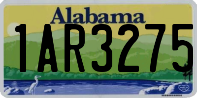 AL license plate 1AR3275
