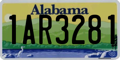 AL license plate 1AR3281