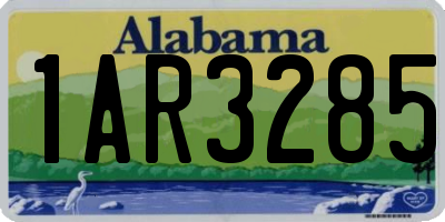AL license plate 1AR3285