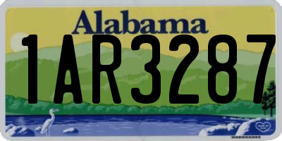 AL license plate 1AR3287