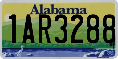 AL license plate 1AR3288