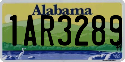 AL license plate 1AR3289
