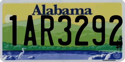 AL license plate 1AR3292