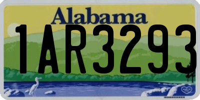 AL license plate 1AR3293