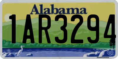 AL license plate 1AR3294