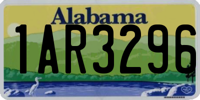 AL license plate 1AR3296