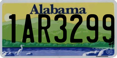 AL license plate 1AR3299