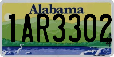 AL license plate 1AR3302