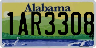 AL license plate 1AR3308