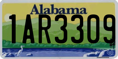 AL license plate 1AR3309