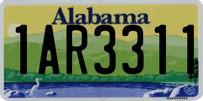 AL license plate 1AR3311