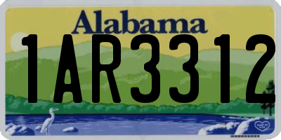 AL license plate 1AR3312