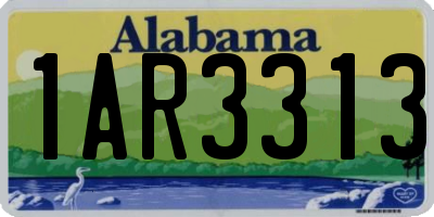 AL license plate 1AR3313